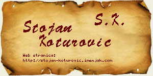 Stojan Koturović vizit kartica